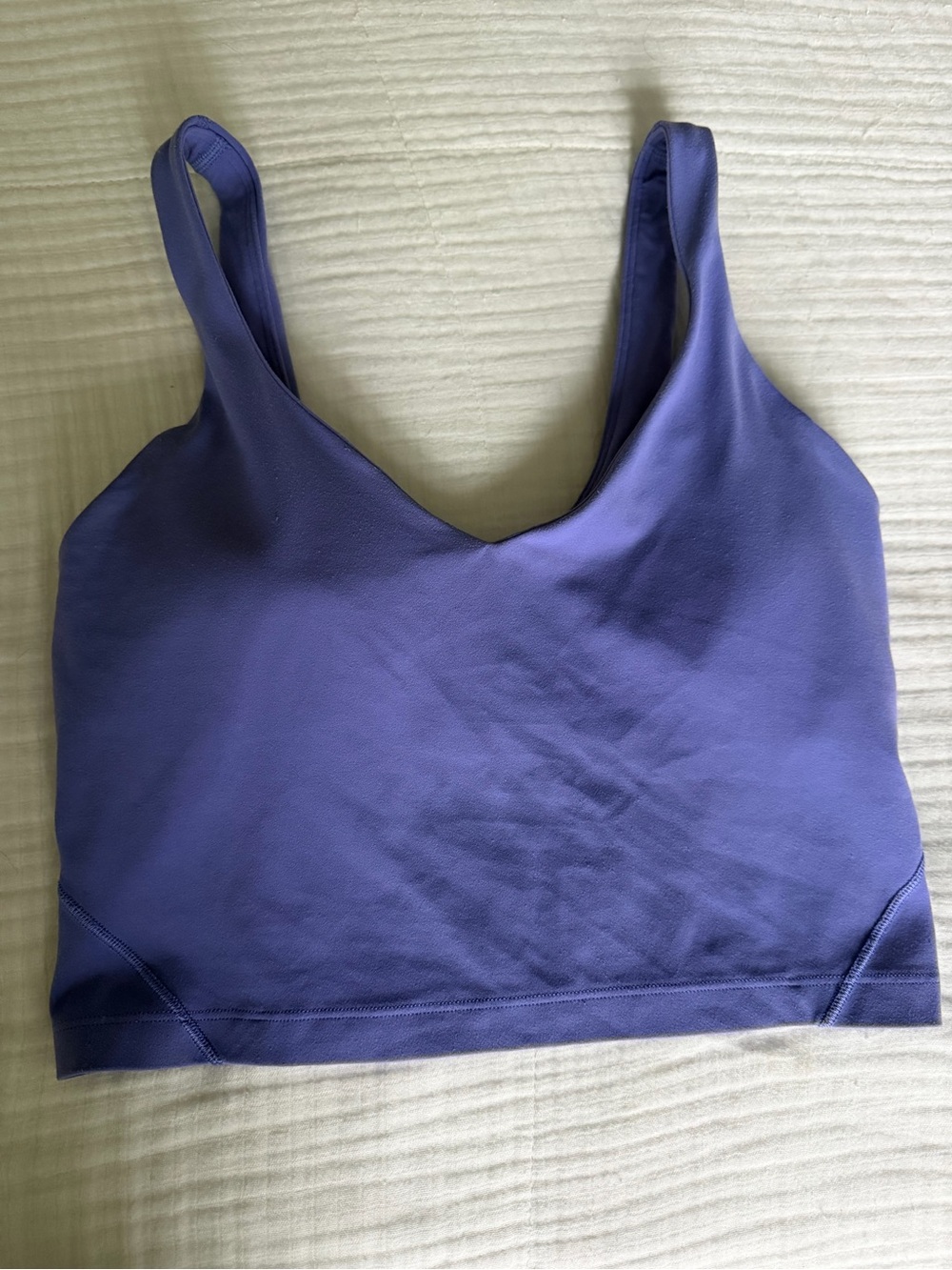 EUC Lululemon Align Cropped Tank Lavender Purple Periwinkle Size 6 Built-In Bra